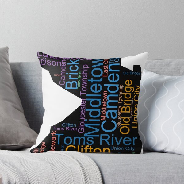 Item preview, New Jersey Word Art With Cities designed and sold by TheIconSmith.