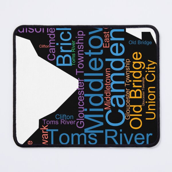 Item preview, New Jersey Word Art With Cities designed and sold by TheIconSmith.