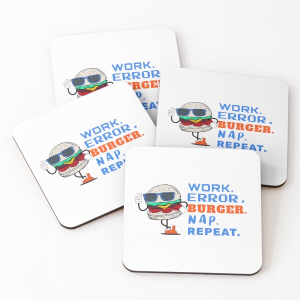 Item preview, Work Error Burger Nap Repeat Funny Shirt designed and sold by heyyoyeah63.