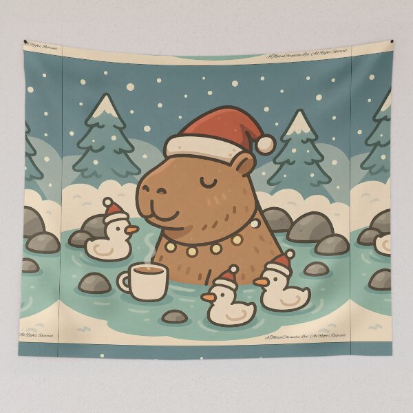 Item preview, Capy & Friends’ Hot Spring Party designed and sold by KMChronicles.