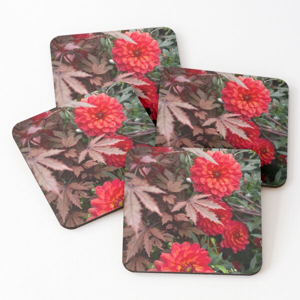 Item preview, Dahlia & cranberry hibiscus designed and sold by PariSeine.