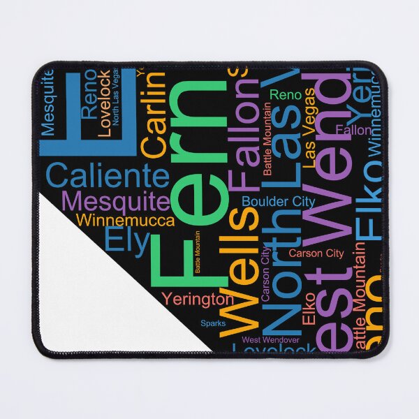Item preview, Nevada Word Art With Cities designed and sold by TheIconSmith.