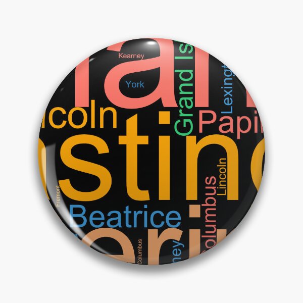 Item preview, Nebraska Word Art With Cities designed and sold by TheIconSmith.