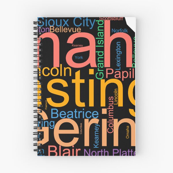 Item preview, Nebraska Word Art With Cities designed and sold by TheIconSmith.