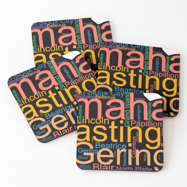 Item preview, Nebraska Word Art With Cities designed and sold by TheIconSmith.