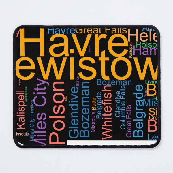 Item preview, Montana Word Art With Cities designed and sold by TheIconSmith.