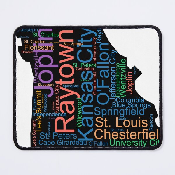 Item preview, Missouri Word Art With Cities designed and sold by TheIconSmith.