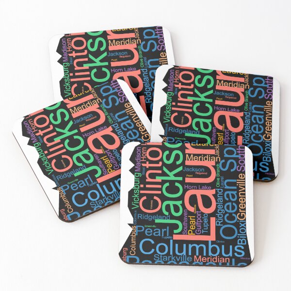 Item preview, Mississippi Word Art With Cities designed and sold by TheIconSmith.