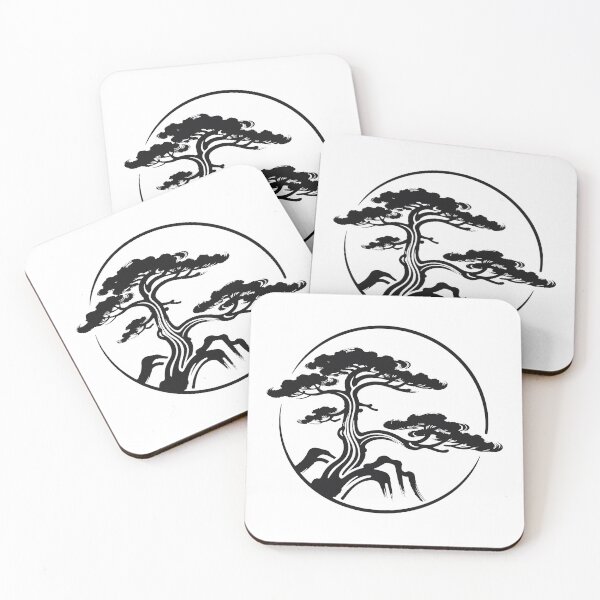Item preview, Ink Wash Pine on Rock Circle designed and sold by zzz888.