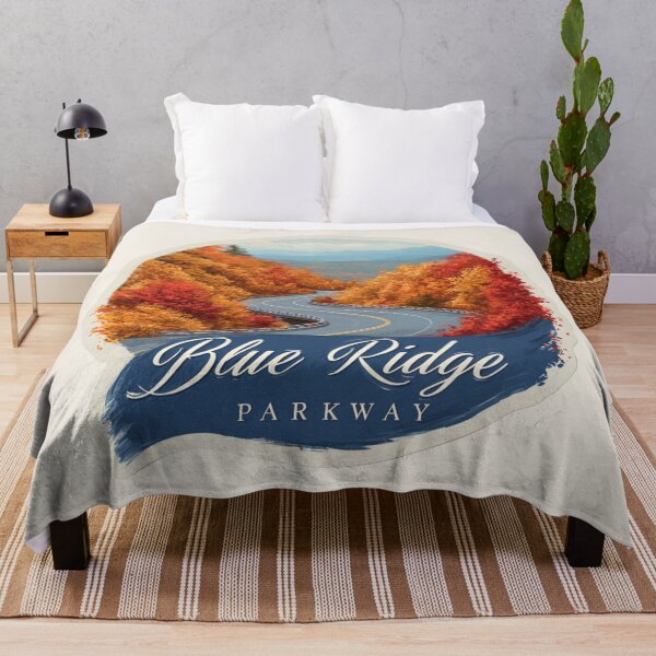 Item preview, Blue Ridge Parkway USA Vintage Travel Sticker – Retro Autumn Mountains & Scenic Drive designed and sold by Blurbean.