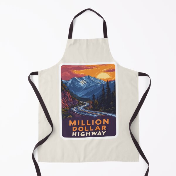 Item preview, Million Dollar Highway Colorado Vintage Travel Sticker – Retro Mountain Road & Sunset designed and sold by Blurbean.