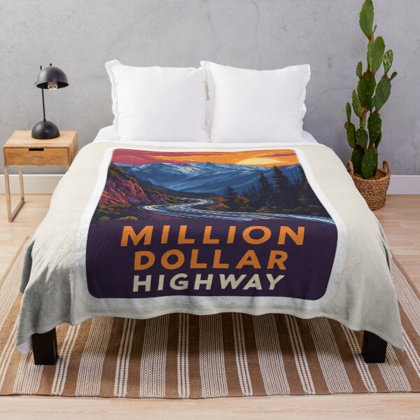 Item preview, Million Dollar Highway Colorado Vintage Travel Sticker – Retro Mountain Road & Sunset designed and sold by Blurbean.