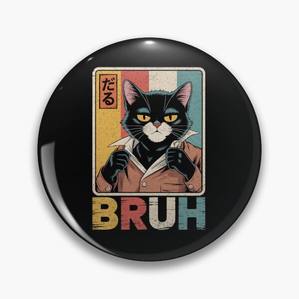 Item preview, Funny Cat Bruh Meme Japanese Anime designed and sold by KarimSoCute.