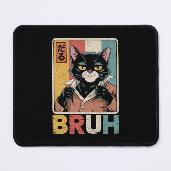 Item preview, Funny Cat Bruh Meme Japanese Anime designed and sold by KarimSoCute.