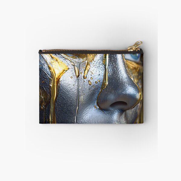 Item preview, Striking Metallic Portrait with Golden Accents designed and sold by Artessie.
