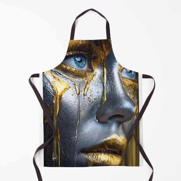 Item preview, Striking Metallic Portrait with Golden Accents designed and sold by Artessie.