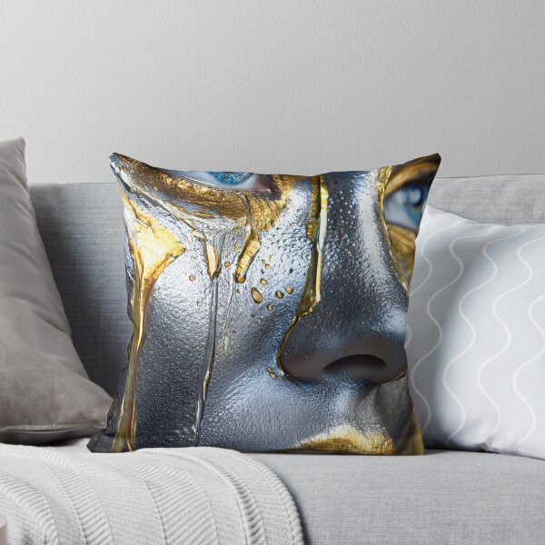 Item preview, Striking Metallic Portrait with Golden Accents designed and sold by Artessie.