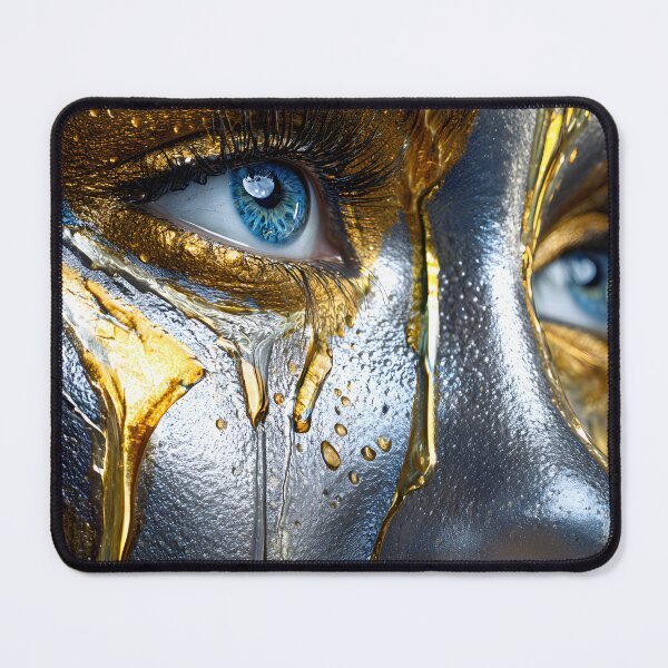 Item preview, Striking Metallic Portrait with Golden Accents designed and sold by Artessie.