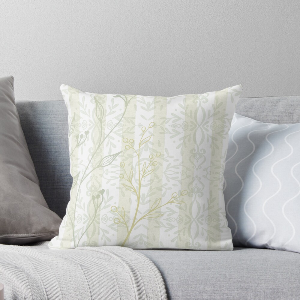 heritage calm floral pillow