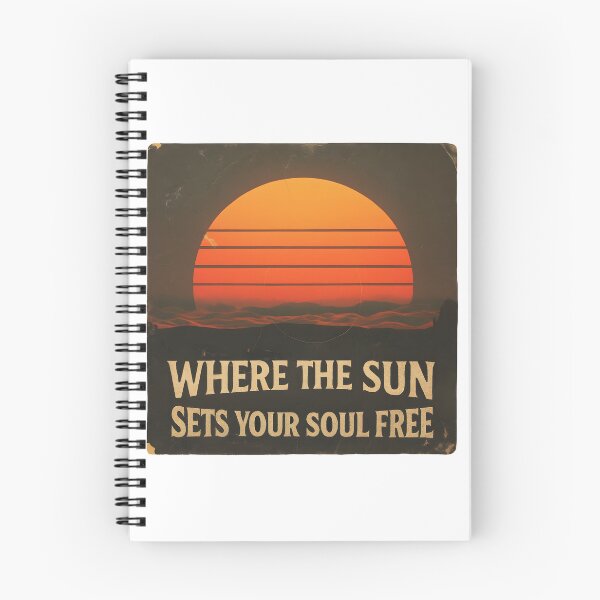 Item preview, Where The Sun Sets Your Soul Free - Retro Sunset designed and sold by dreampik.