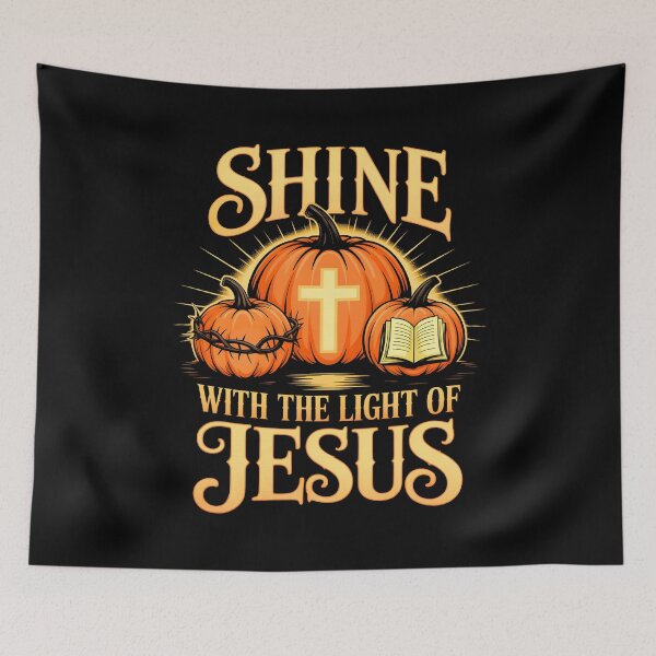 Item preview, Shine With The Light Of Jesus Christian Pumpkin designed and sold by KarimSoCute.