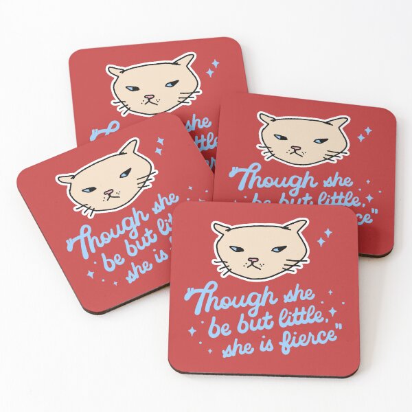 Item preview, Though She Be But Little She Is Fierce Cat Quote – Empowering Cute Cat Design for Strong Women & Cat Lovers designed and sold by TheBeeKindSpace.