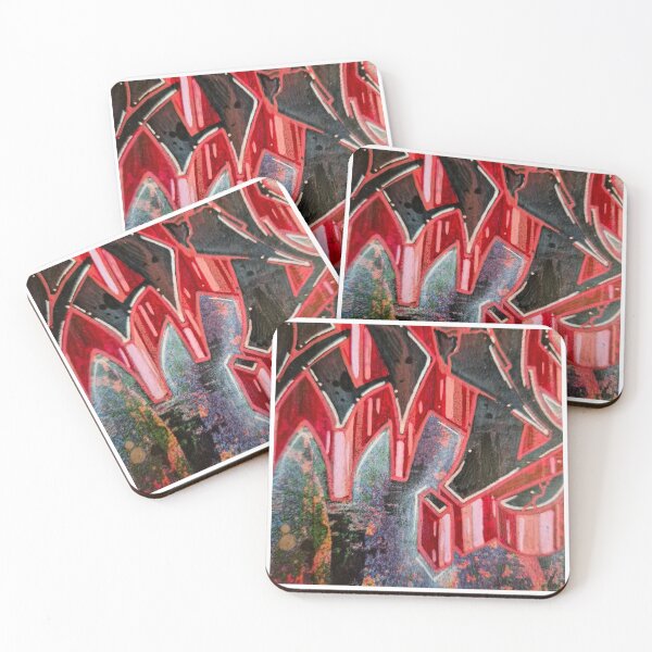 Item preview, Textured Red and Black Graffiti Close-Up designed and sold by Smurfie One1.