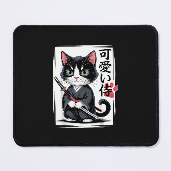 Item preview, Kawaii Samurai Cat - Cute Japanese Katana Cat  designed and sold by cawtoon.
