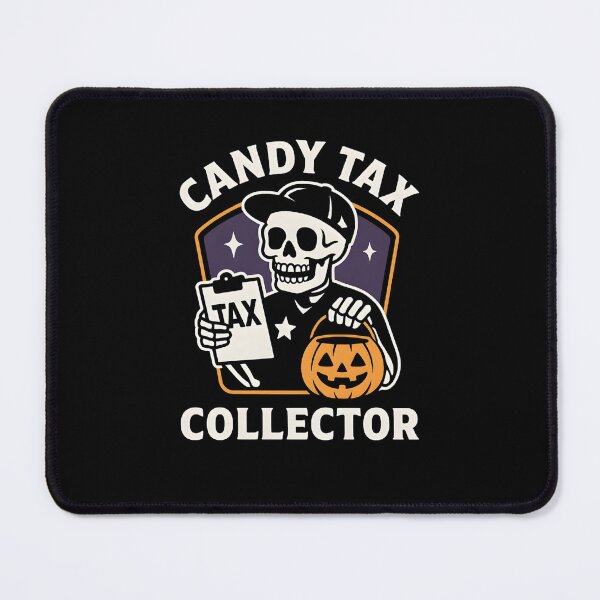 Item preview, Candy Tax Collector | Skeleton with Clipboard & Pumpkin designed and sold by DailyVibesMerch.