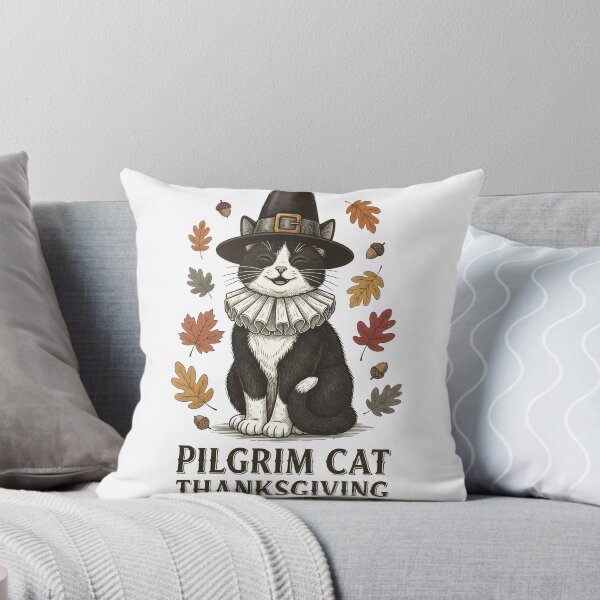 Item preview, Pilgrim Cat Thanksgiving Historical Vintage Cute designed and sold by GizmoDesign.