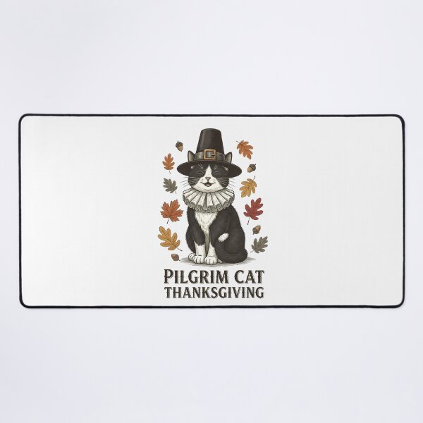 Item preview, Pilgrim Cat Thanksgiving Historical Vintage Cute designed and sold by GizmoDesign.