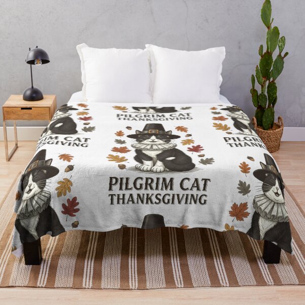 Item preview, Pilgrim Cat Thanksgiving Historical Vintage Cute designed and sold by GizmoDesign.