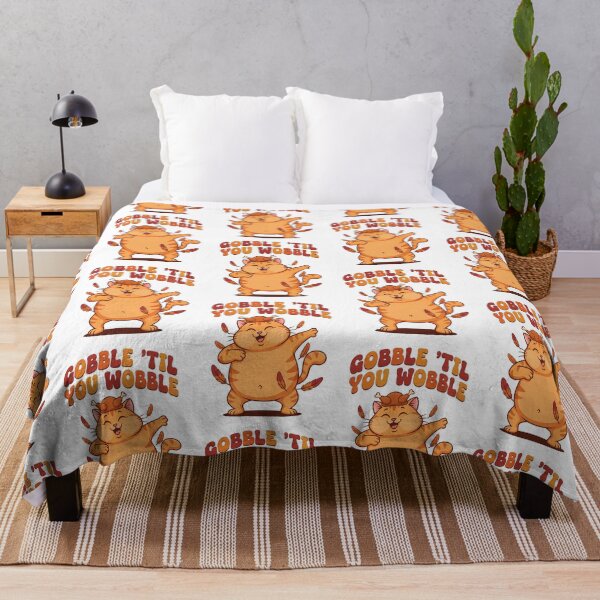 Item preview, Gobble Til You Wobble Dancing Cat Thanksgiving designed and sold by GizmoDesign.