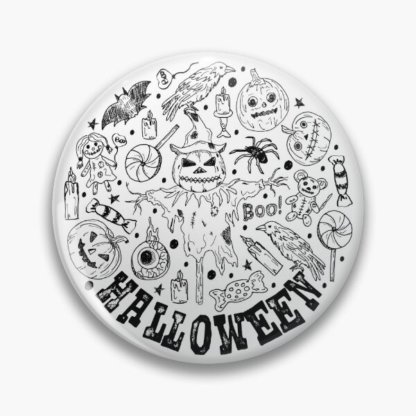 Item preview, Halloween Scribble Round designed and sold by IrinaAvdeeva.