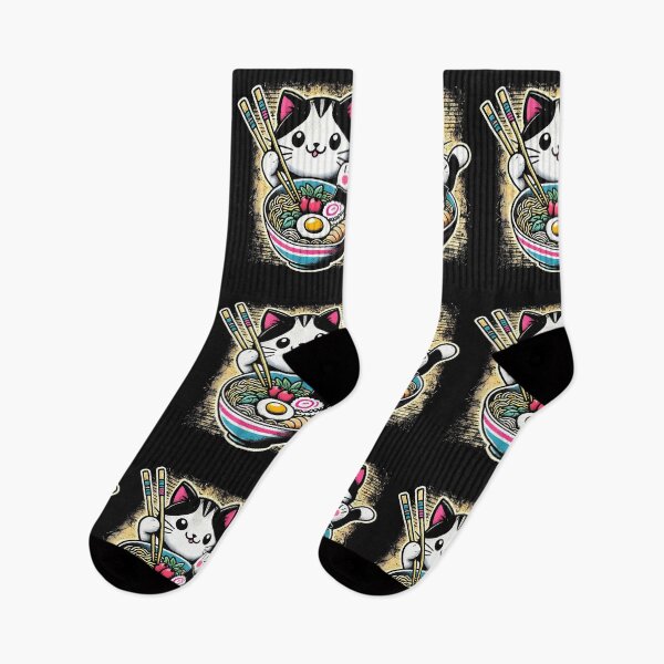 Item preview, Anime Cat Ramen Japanese Funny Graphic Tees Kawaii Cat Anime  designed and sold by cawtoon.