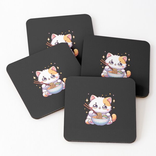 Item preview, Anime Cat Ramen Japanese Funny Graphic Tees Kawaii Cat Anime designed and sold by cawtoon.