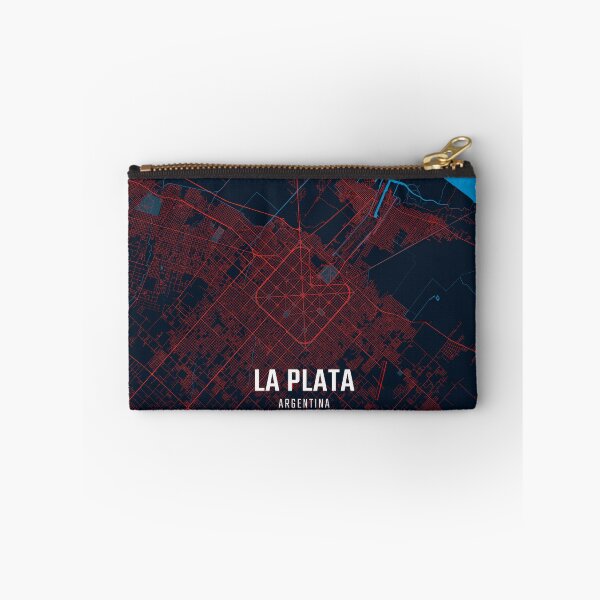 Item preview, La Plata Red & Blue Minimalist Map designed and sold by HomeLivingCo.