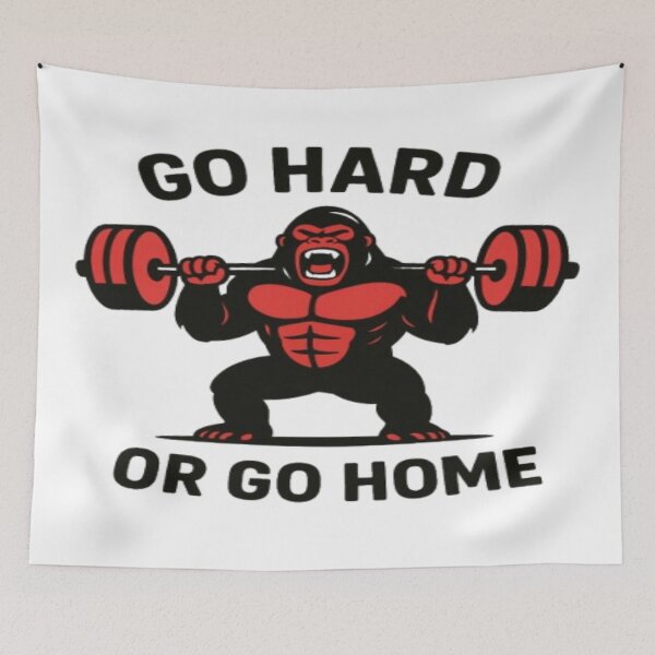 Item preview, Strong Gorilla Lifting Weights – Bold Fitness Gym Motivation Design designed and sold by CMdigit.