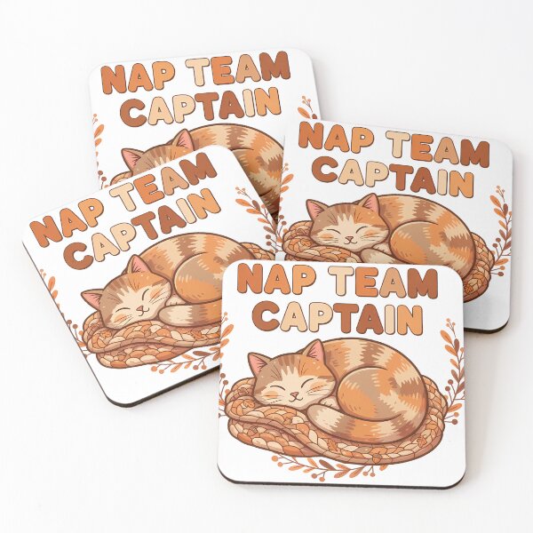 Item preview, Nap Team Captain Thanksgiving Sleepy Cat Cozy designed and sold by GizmoDesign.