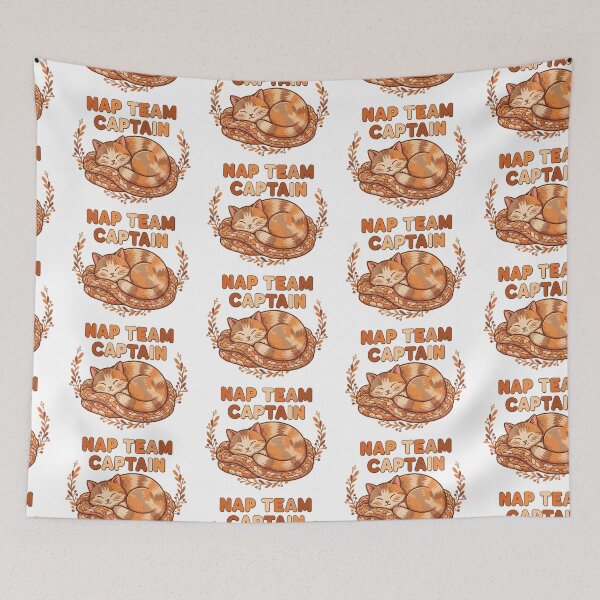 Item preview, Nap Team Captain Thanksgiving Sleepy Cat Cozy designed and sold by GizmoDesign.