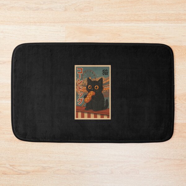 Item preview, Vintage Black Cat Fair Poster With Corn Dog designed and sold by cawtoon.