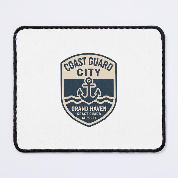 Item preview, Grand Haven Coast Guard City Vintage Nautical Crest designed and sold by BoldApparel.