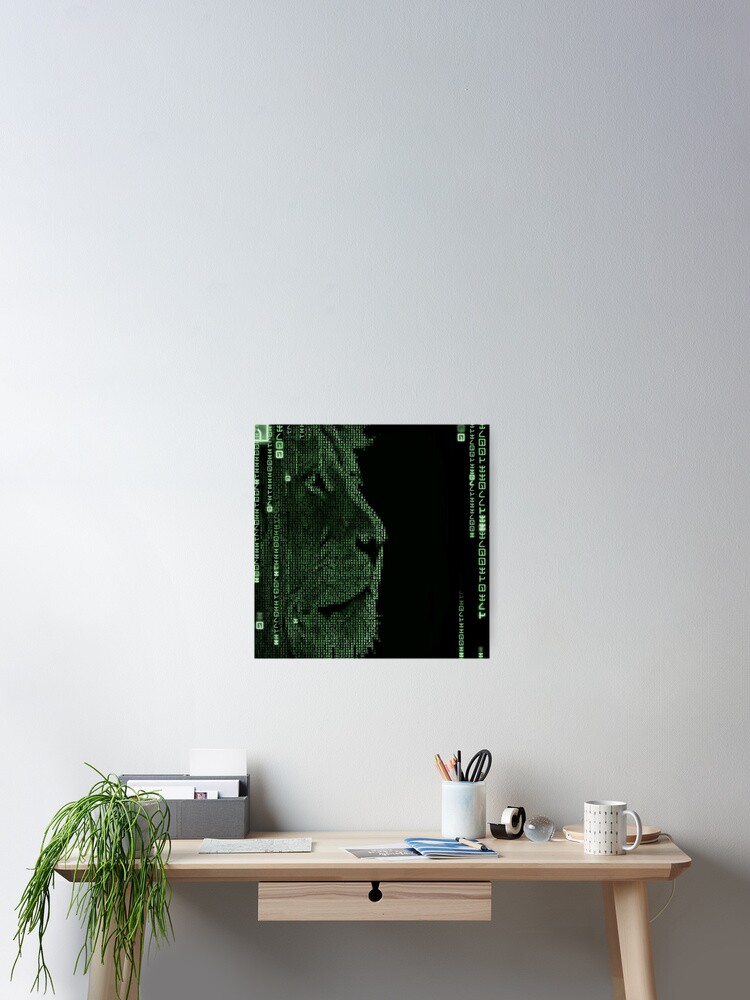 Thumbnail 2 of 3, Poster, The Matrix Lion designed and sold by lilbudscorner.