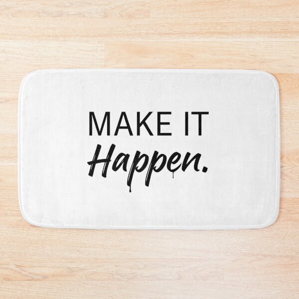 Item preview, Make It Happen — Minimal Motivation Brush Quote designed and sold by Happyfreedom.