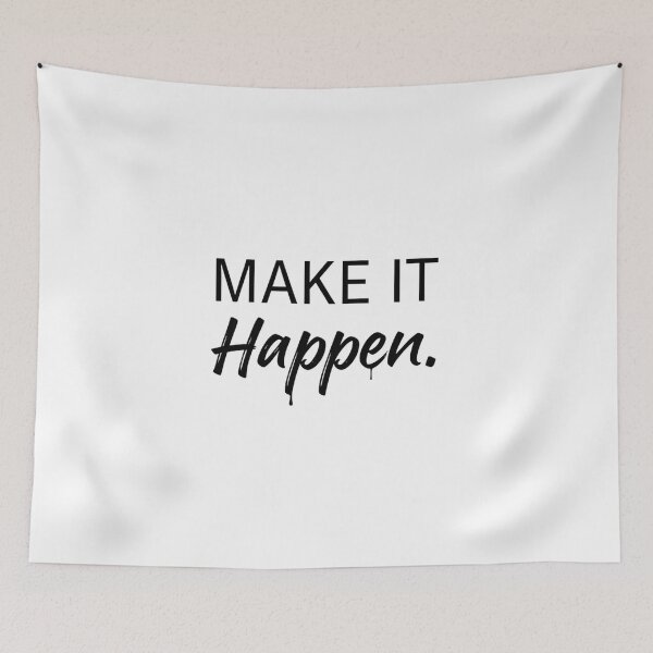 Item preview, Make It Happen — Minimal Motivation Brush Quote designed and sold by Happyfreedom.