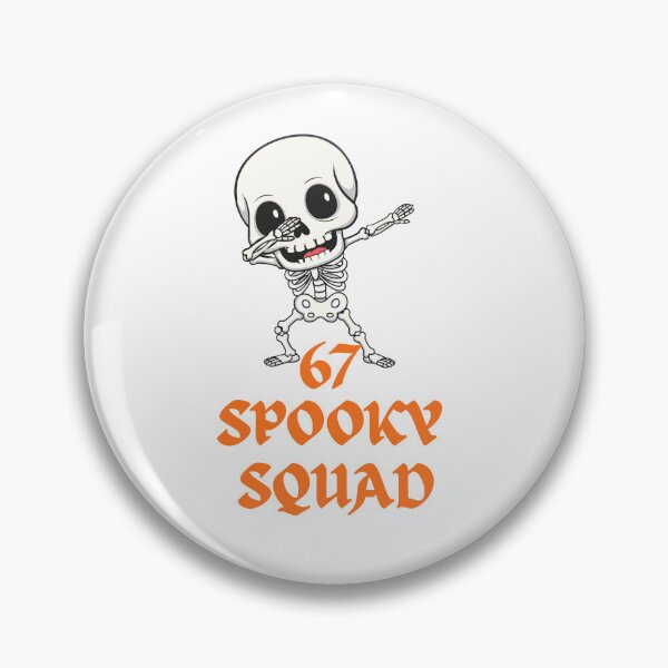 Item preview, 67 Spooky Squad Kids Skeleton Dabbing T-Shirt  Funny Halloween Numbers Six Seven Shirt designed and sold by Omarmadani.