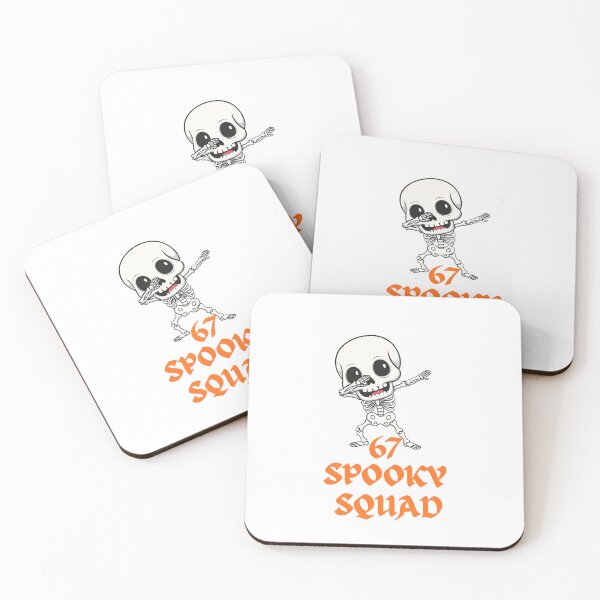 Item preview, 67 Spooky Squad Kids Skeleton Dabbing T-Shirt  Funny Halloween Numbers Six Seven Shirt designed and sold by Omarmadani.