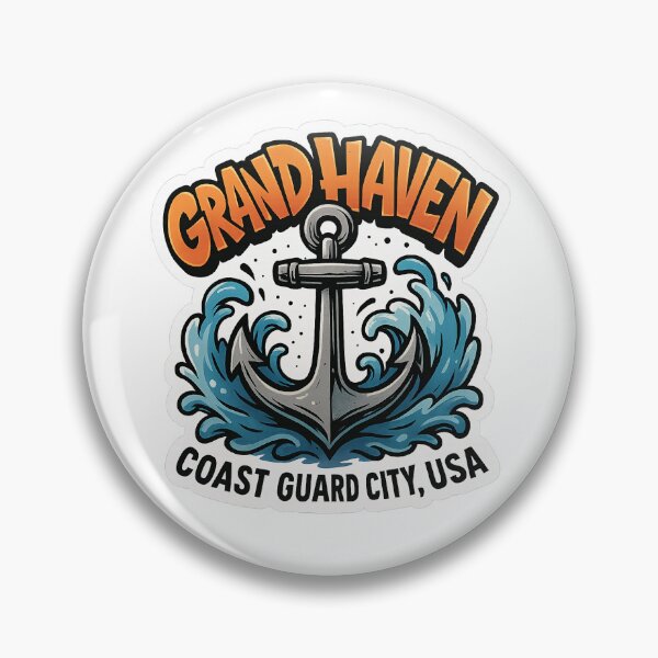 Item preview, Grand Haven Coast Guard City Graffiti Sticker designed and sold by BoldApparel.