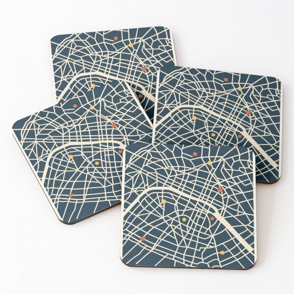Item preview, Abstract Map of Paris designed and sold by Pink & California.