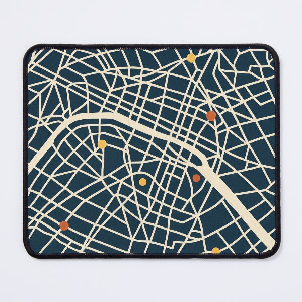 Item preview, Abstract Map of Paris designed and sold by Pink & California.
